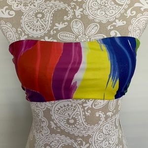Zaful Swim multicolored bandeau top